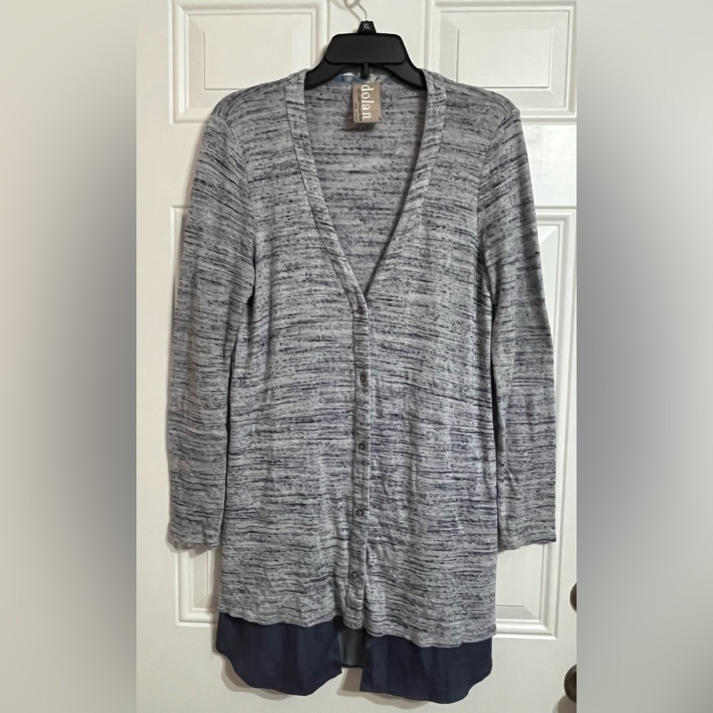 Dolan Left Coast Cardigan Women's S Anthropologie Sweater Button Blue‎ Boho